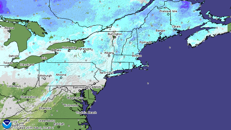 Map of Modeled Snow Water Equivalent