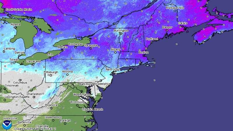 Map of Modeled Snow Depth